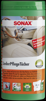 SONAX LederPflegeTücher Box 