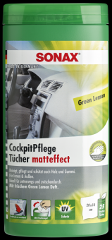 SONAX CockpitPflegeTücher Matteffect Green Lemon Box 