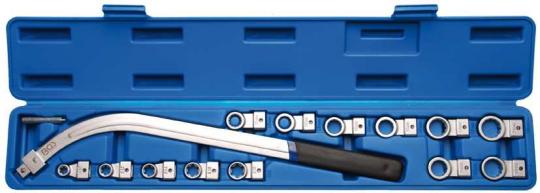 Spannrollen-Schlüssel-Satz, 12-Kant 12-19 mm & E-Profil E10 - E18 
