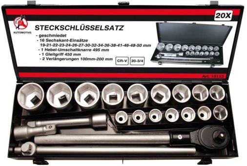 Steckschlüssel-Satz 20 (3/4),  20-tlg. 