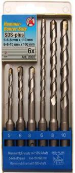 Hammer-Bohrer-Satz mit SDS-Schaft, Hartmetallspitze, 6-tlg. 