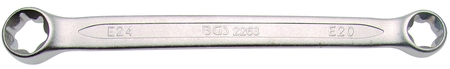 Doppel-Ringschlüssel für E-Profil-Außenschrauben, E20xE24 