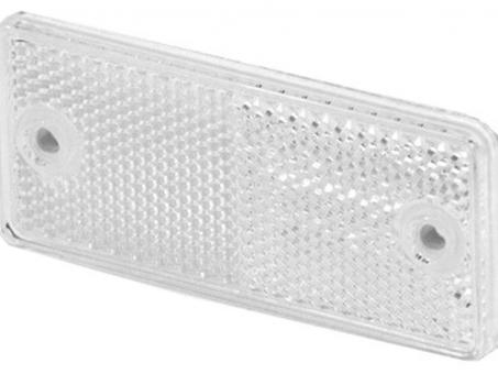 Rückstrahler 90x40mm mit 2 Befestigungslöcher 4,2mm weiß 