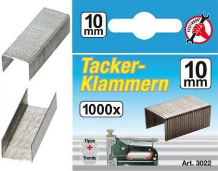 Klammern à 1000 Stück, 10 mm 