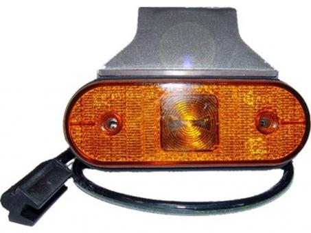 LED Seitenmarkierungsleuchte UNIPOINT Anbauversion, flex. Winkelhalter, Kabel 1,5m + P&R Stecker 