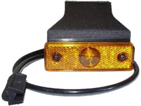 LED Seitenmarkierungsleuchte FLATPOINT Aufbauversion, flex. Winkelhalter,  Kabel 0,5m + P&R Stecker 
