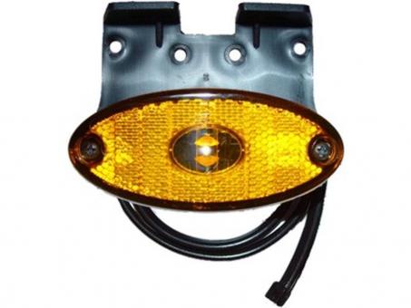 LED Seitenmarkierungsleuchte FLATPOINT II 12 Volt, Flachkabel 0,5m, Winkelhalter 