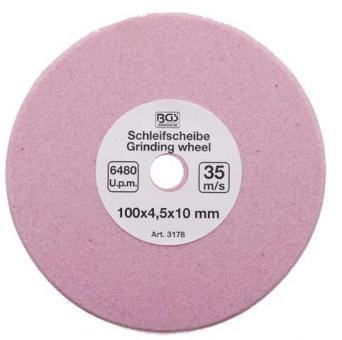 Schleifscheibe 100x4,5x10 mm (10 (3/8)+0,404"), passend für BGS 3180 