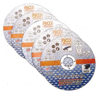 Trennscheibe für Edelstahl 125 x 1,0 x 22,2 mm, 5-tlg. 