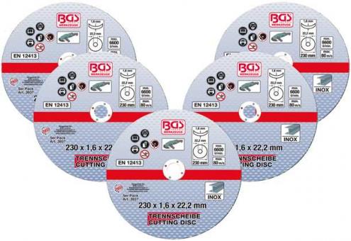 Trennscheiben für Edelstahl 230 x 1,6 mm, 5 Stk. 