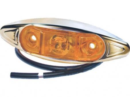 LED Seitenmarkierungsleuchte PRO-CAN 24 Volt, Chrom Gehäuse 