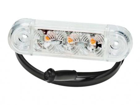 LED Begrenzungsleuchte PRO-SLIM 12 Volt, Flachkabel 0,5m 