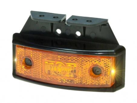 Kombinierte LED Seitenmarkierungsleuchte + LED Blinkleuchte PRO-MULTI-SML AMP SS Stecker, Winkelhalter + seitliche Blinkleuchte 