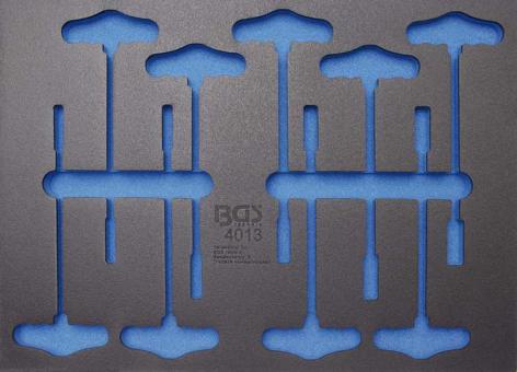 3/3 Werkstattwageneinlage (408x567x32 mm), leer, für T-Griff-Steckschlüssel 