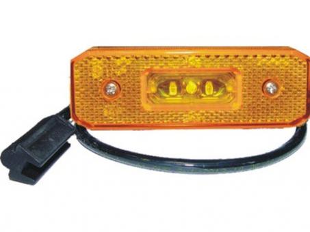 LED Seitenmarkierungsleuchte PG-Verschraubung, Kabel 0,5m + P&R Stecker 