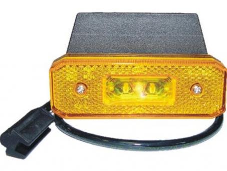LED Seitenmarkierungsleuchte PG-Verschraubung, Winkelhalter, Kabel 0,5m + P&R Stecker 