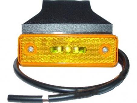 LED Seitenmarkierungsleuchte mit Kabel 90°-Kabelanschluss, Kabel 0,5m, flexibler Winkelhalter 