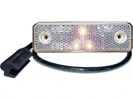LED Begrenzungsleuchte 90° Kabelanschluss, Kabel 0,5m + P&R Stecker 