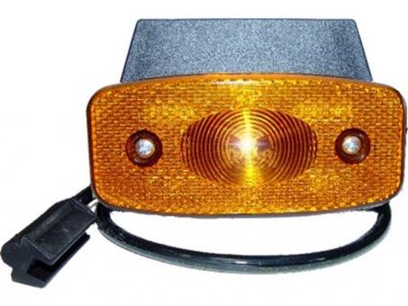LED Seitenmarkierungsleuchte 24 Volt, 90°-Kabelanschluss, P&R Stecker, Winkelhalter 