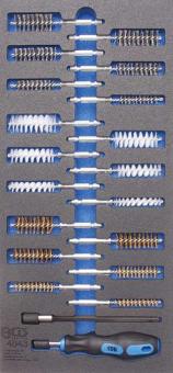 1/3 Werkstattwageneinlage: Bürsten-Sortiment, 20-tlg. 