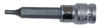 Bit-Einsatz, Innen-6-Kant, 12,5 (1/2), 100 mm lang, 4 mm 