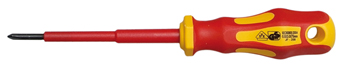 VDE-Kreuzschlitzschraubendreher, Kreuzschlitz PH0 x 75 mm 