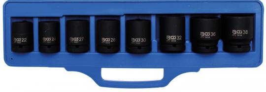 Kraft-Steckschlüssel-Einsätze, 20 (3/4), 22-38 mm, 8-tlg. 