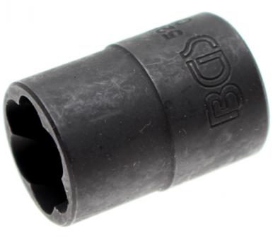 Spezial-Steckschlüssel-Einsatz / Schraubenausdreher, 12,5 (1/2), 16 mm 