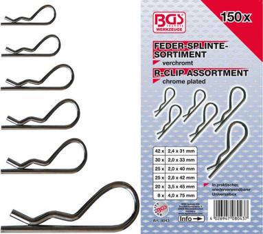 Feder-Splinte-Sortiment, 150-tlg. 