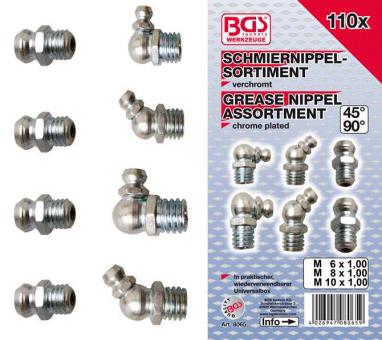 Schmiernippel-Sortiment, 110-tlg. 