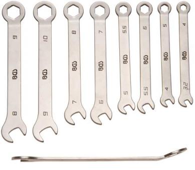 Maul-Ringschlüssel-Satz, Mini-Ausführung, 4 - 10 mm, 8-tlg.  