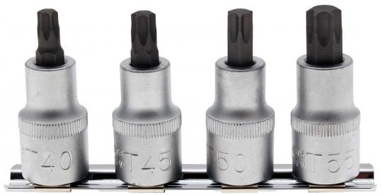 Bit-Einsatz-Satz,T-Profil, 12,5 (1/2"),  T40-T55, 4-tlg. 