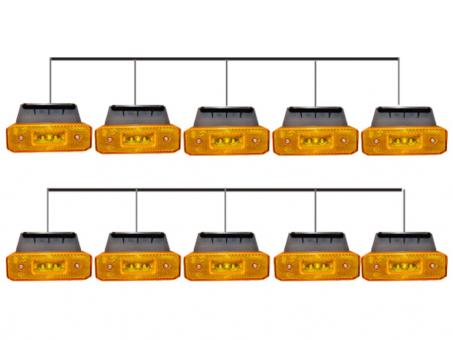 Verkabelte LED Seitenmarkierungsleuchte 2 x 5 Leuchten 