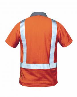 *EINDHOVEN*WARNSCHUTZ-POLOSHIRT, ORANGE/GRAU 