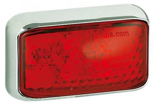 Rear end marker lamp - chrome bracket 