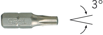 1/4&#34; Bit konisch L50 mm TX T10W 10er Pack 