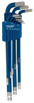 Winkelstiftschluessel Satz Inbus lange Ausf&#252;hrung, blau 1,5 - 10 mm 9-teilig 