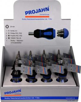 Display 12 x Stubby- Ratschenschraubendreher 4193 