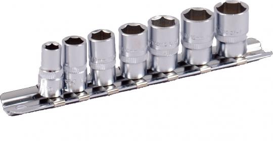 1/4&#34; Stecknuss Satz auf Schiene 7tlg 