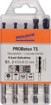 ProBeton TS Satz 5-tlg. mit D&#252;belbohrl&#228;nge &#216; 4, 5, 6, 8, 10 mm  