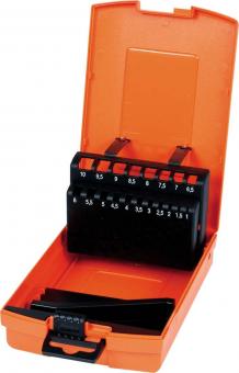 Kassette Kunststoff 25tlg. 1-13mm leer Farbe orange 