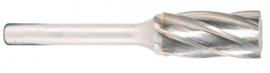 Hartmetallfr&#228;ser, Form A Zylinder ohne Stirnverzahnung d1 6.0 mm, Schaftdurchmesser 6.0 mm Schnellfr&#228;sschliff f&#252;r Aluminium 