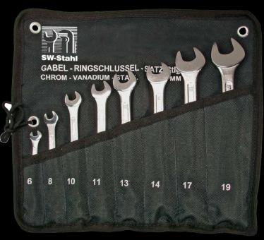 Gabelringschlüsselsatz 8 tlg., 8 - 19 mm  