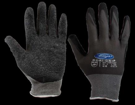 Nylon Feinstrick- handschuh, LATEX Gr. 9, schwarz 