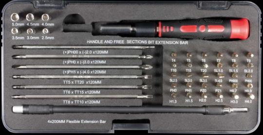 Elektronik Schrauben- drehersatz 45 tlg. 