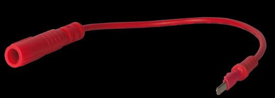 Prüfkabel Stecker rot 0,8 x 2,8 mm Prüfspitze 