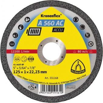 A 560 AC Trennscheiben 125 x 1 x 22,2 mm gerade 