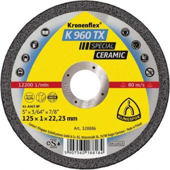 K 960 TX Trennscheiben Keramik 115 x 1 x 22,23 mm gerade 