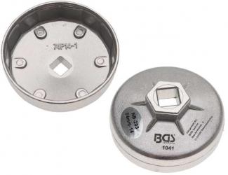 Ölfilterkappe aus Aluminium-Druckguss, 74 mm x 14-Kant 