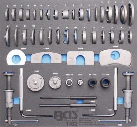 2/3 Werkstattwageneinlage: Bremskolben-Rückstell-Satz, 50-tlg. 